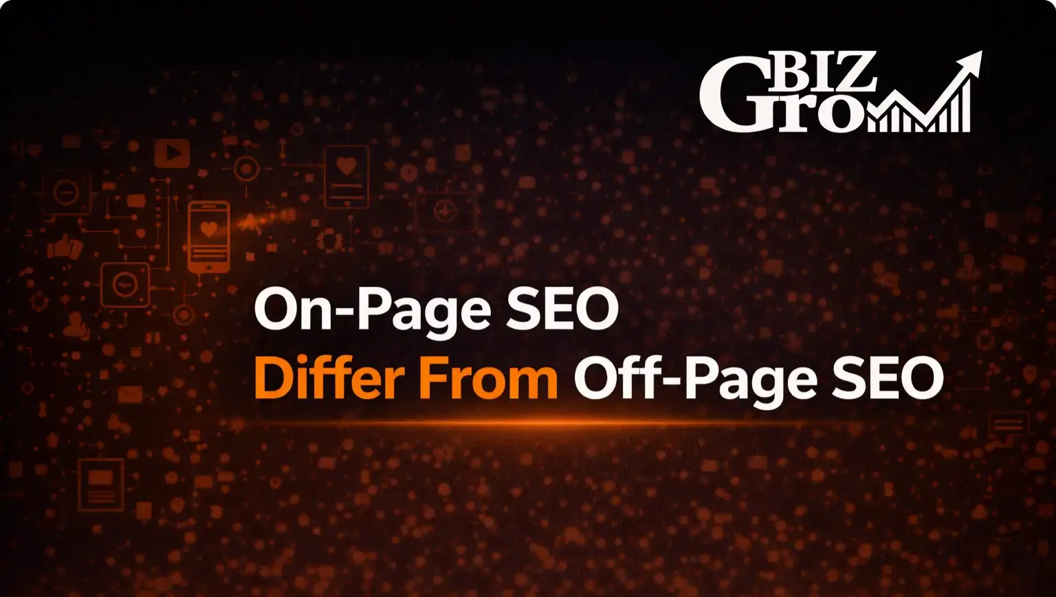 How does on-page seo differ from off-page seo?