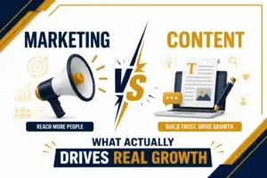 Marketing vs Content: What Actually Drives Real Growth