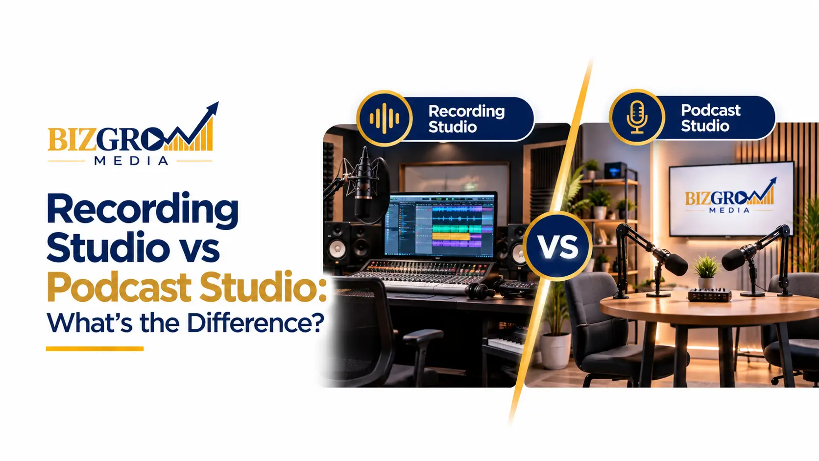 Recording Studio vs Podcast Studio: What’s the Difference?